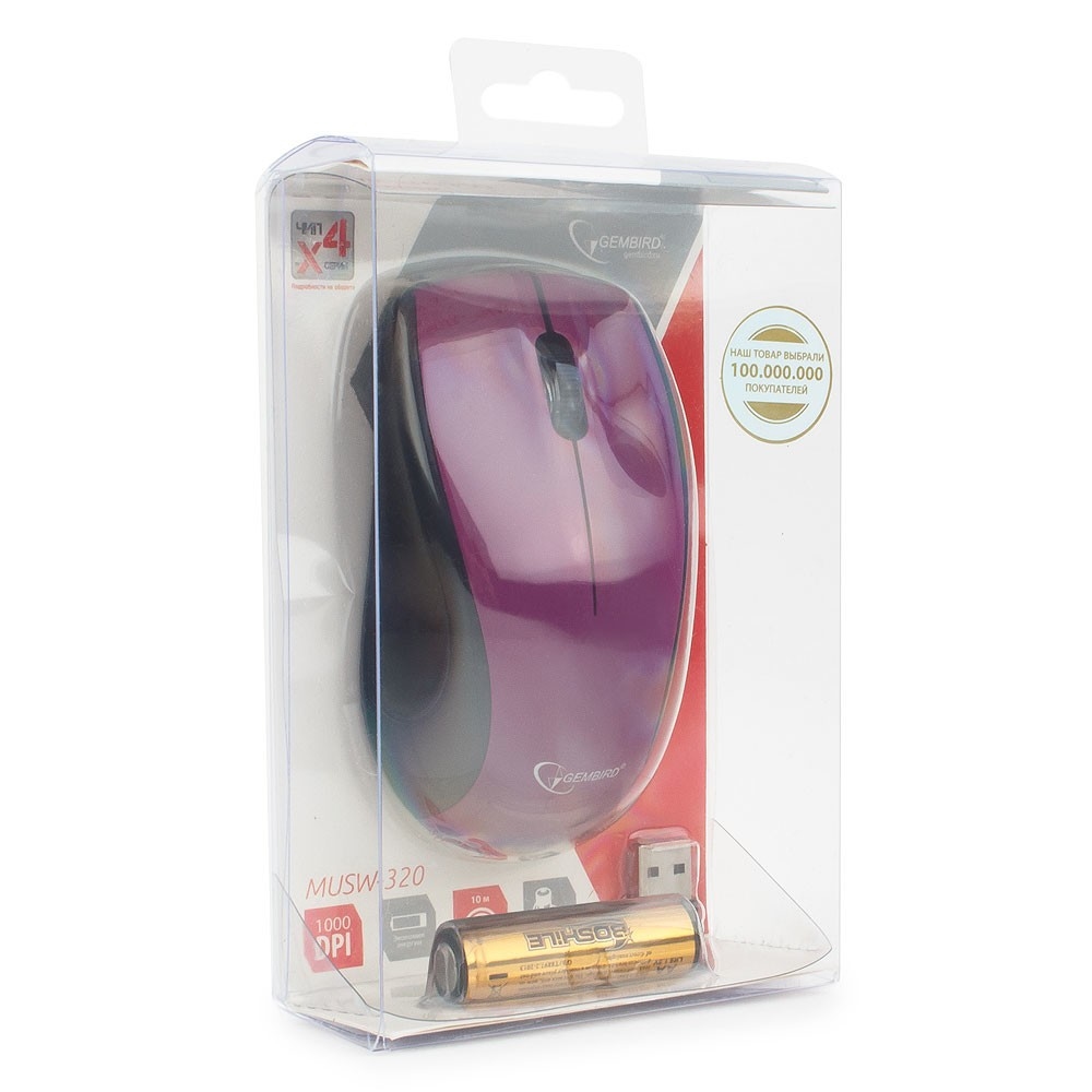 Беспроводная мышь Gembird MUSW-320-P