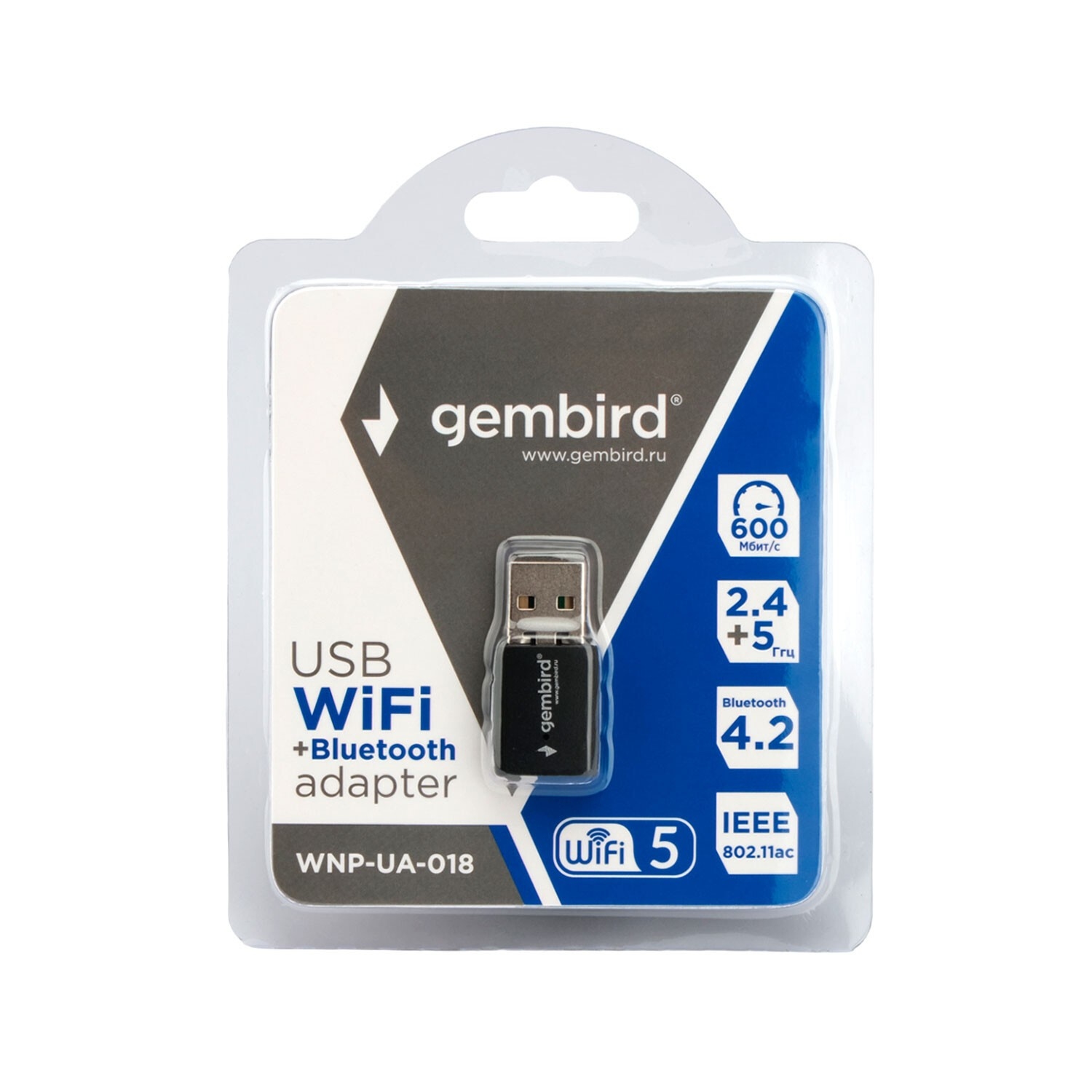 WiFi+Bluetooth адаптер Gembird WNP-UA-018