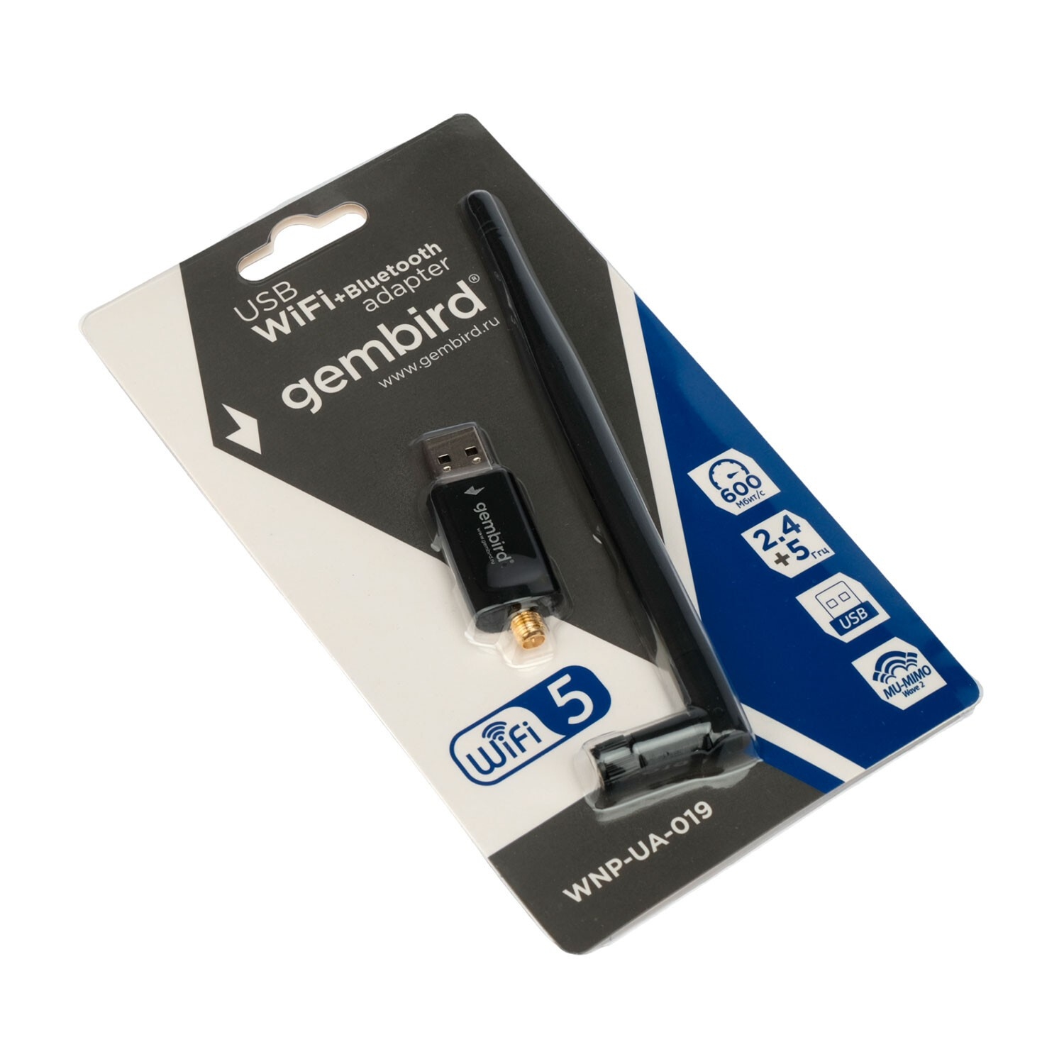 WiFi+Bluetooth адаптер Gembird WNP-UA-019